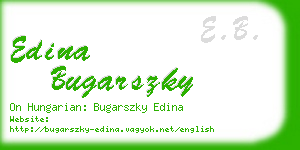 edina bugarszky business card